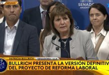 Bullrich presentó y defendió la versión definitiva de la modernización laboral