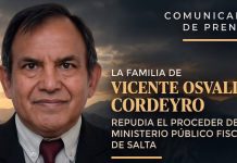Caso Cordeyro: la fiscalía concluyó la investigación y la familia respondió “la verdad no se silencia”