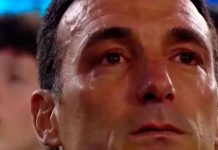 VIDEO| Despedida de Messi: Scaloni emocionado durante el himno